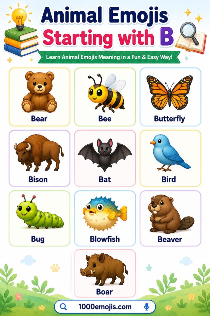 Animal Emojis Starting with B