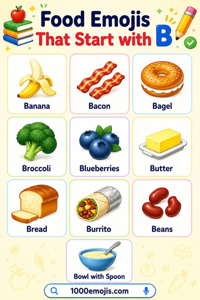 Food Emojis That Start with B