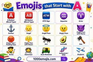 A Emojis with Meanings and Uses